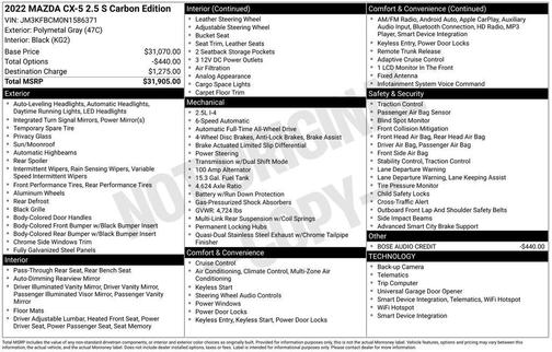 2022 Mazda CX-5 Carbon Edition