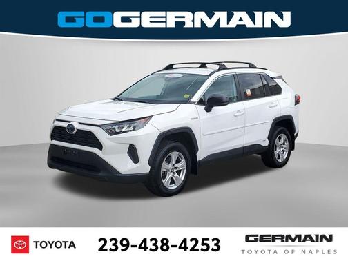 Super White 2021 Toyota RAV4 Hybrid LE
