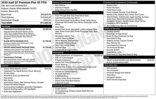 2020 Audi Q7 55 Premium Plus