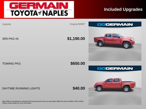 Barcelona Red Metallic 2011 Toyota Tacoma PreRunner