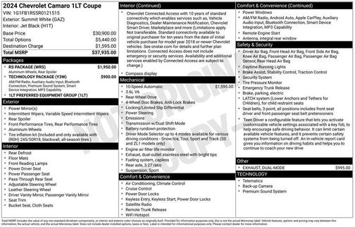 2024 Chevrolet Camaro 1LT