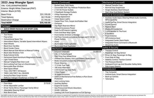 2023 Jeep Wrangler Sport
