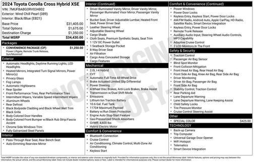 Wind Chill Pearl 2024 Toyota Corolla Hybrid SE