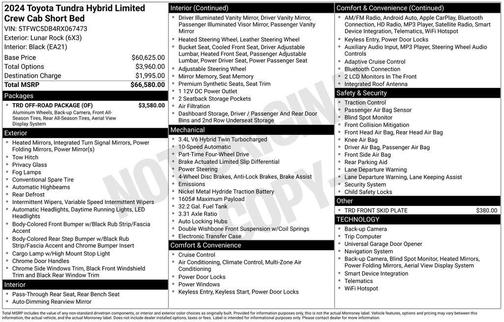 2024 Toyota Tundra Hybrid Platinum
