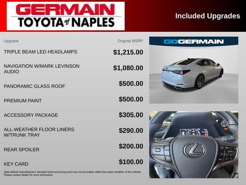 White Pearl 2022 Lexus ES 350 Ultra Luxury