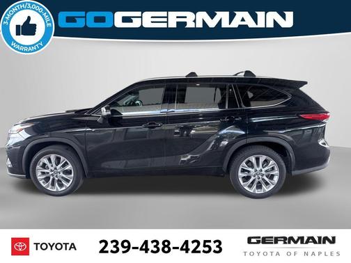 Midnight Black Metallic 2023 Toyota Highlander Limited