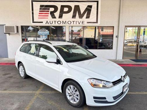 Pure White 2016 Volkswagen Golf SportWagen TSI S 4-Door