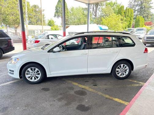 Pure White 2016 Volkswagen Golf SportWagen TSI S 4-Door