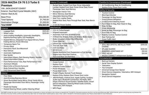 2026 Mazda CX-70 3.3 TURBO S PREMIUM