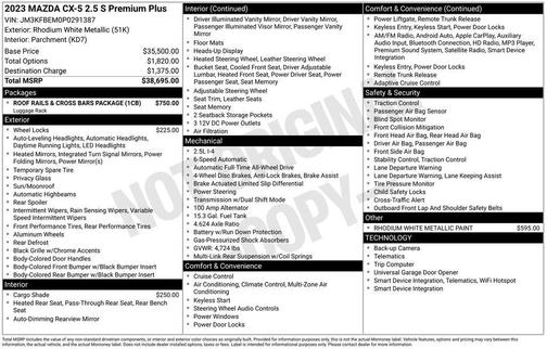 2023 Mazda CX-5 2.5 S Premium Plus Package