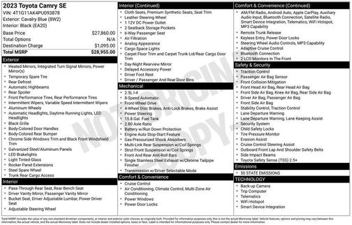 2023 Toyota Camry SE