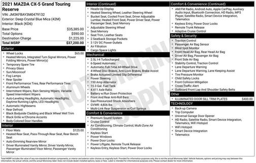 2021 Mazda CX-5 Grand Touring Reserve