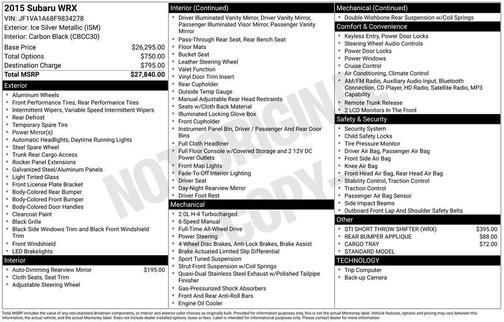 2015 Subaru WRX Base