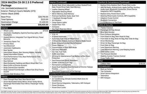 2024 Mazda CX-30 2.5 S Preferred Package