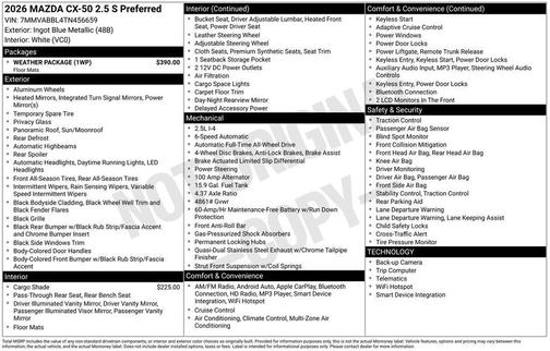 2026 Mazda CX-50 2.5 S