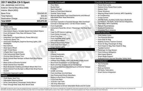 2017 Mazda CX-5 Sport