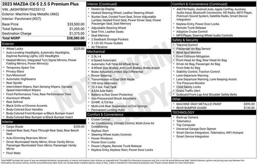 2023 Mazda CX-5 2.5 S Premium Plus Package