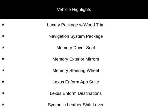 2016 Lexus ES 350 Base