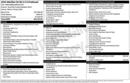 2024 Mazda CX-50 2.5 S Preferred Package