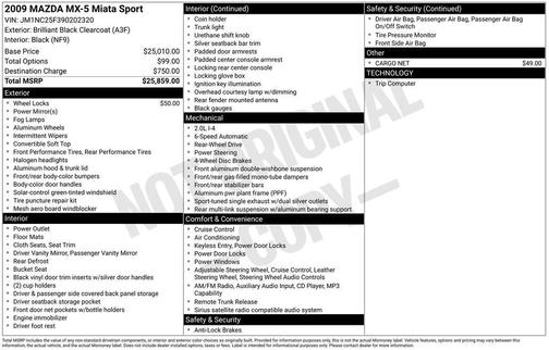 2009 Mazda MX-5 Miata Sport