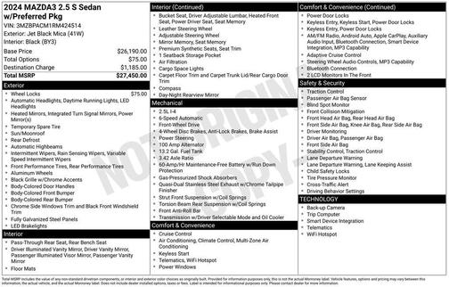 2024 Mazda Mazda3 FWD w/Preferred Package