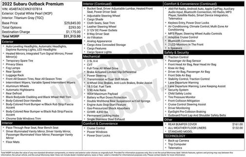 2022 Subaru Outback Premium