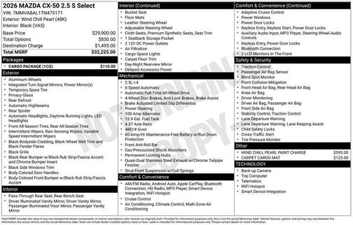 2026 Mazda CX-50 2.5 S SELECT