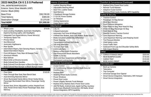 2023 Mazda CX-5 2.5 S Preferred Package
