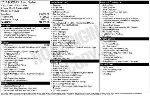 2016 Mazda Mazda3 i Sport