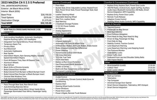 2023 Mazda CX-5 2.5 S Preferred Package