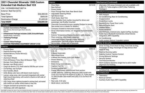 2021 Chevrolet Silverado 1500 Custom