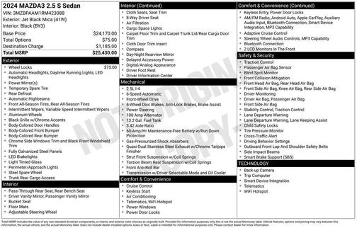 2024 Mazda Mazda3 2.5 S