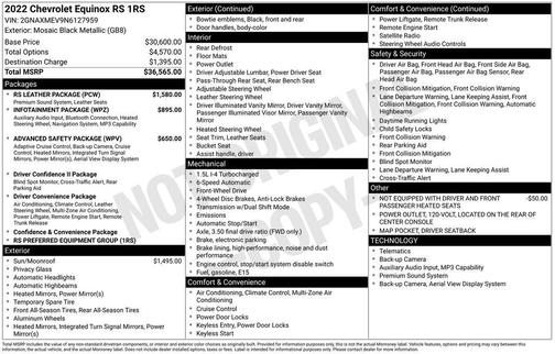 2022 Chevrolet Equinox RS