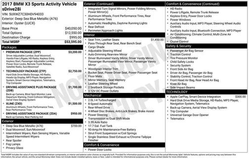 2017 BMW X3 sDrive28i