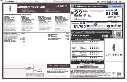 2019 Lincoln Nautilus Reserve