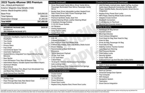 2023 Toyota 4Runner SR5 Premium
