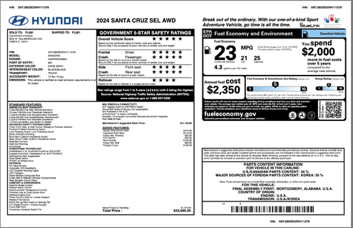 2024 Hyundai SANTA CRUZ SEL