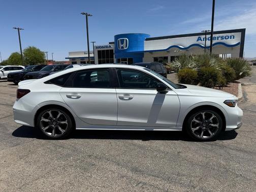 Platinum White Pearl 2026 Honda Civic Hybrid Sport