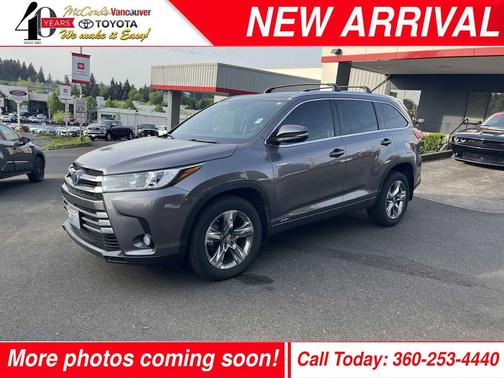 Predawn Gray Mica 2018 Toyota Highlander Hybrid Platinum