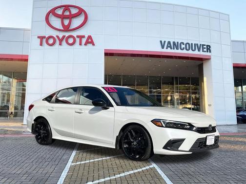 Platinum White Pearl 2024 Honda Civic Sport