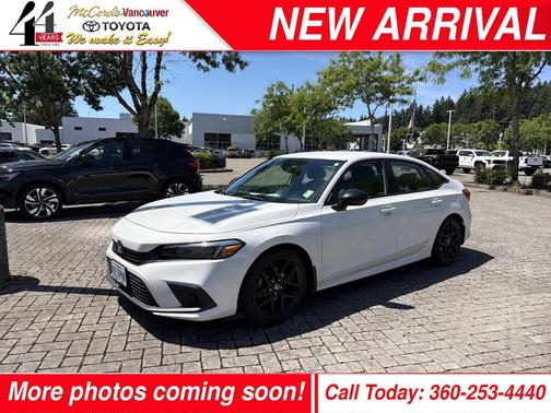 Platinum White Pearl 2024 Honda Civic Sport