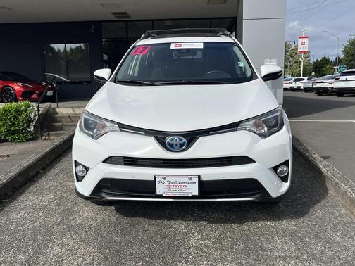 Super White 2017 Toyota RAV4 Hybrid XLE