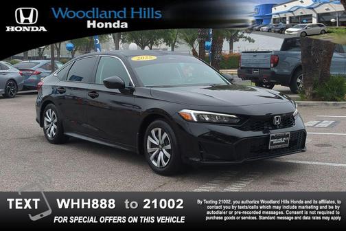Crystal Black Pearl 2025 Honda Civic LX