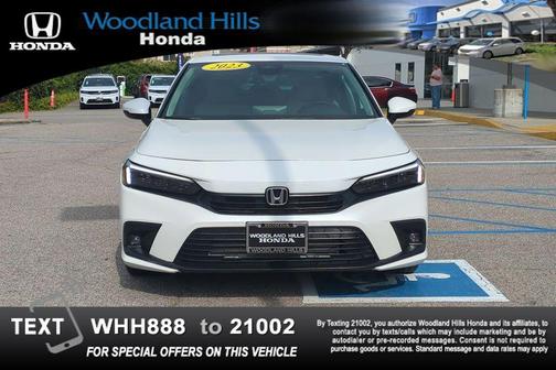 Platinum White Pearl 2023 Honda Civic Touring