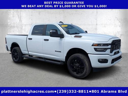 Bright White Clearcoat 2025 RAM 2500 Big Horn Crew Cab 4x4 6'4' Box