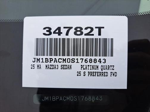 2025 Mazda Mazda3 FWD w/Preferred Package
