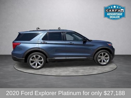 Blue Metallic 2020 Ford Explorer Platinum