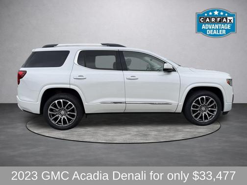 White Frost Tricoat 2023 GMC Acadia Denali
