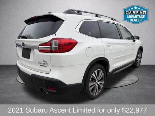 Crystal White Pearl 2021 Subaru Ascent Limited 8-Passenger
