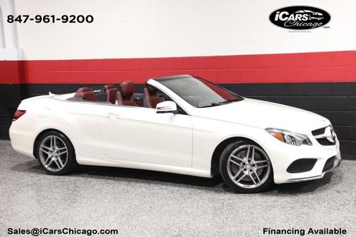 Diamond White Metallic 2014 Mercedes-Benz E-Class AMG Sport Pkg 2dr Cabriolet
